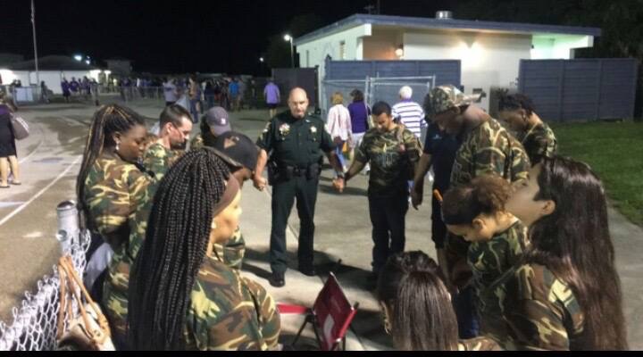 ignite youth praying with police